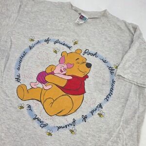 VINTAGE 90S POOH PIGLET SHIRT WOMENS ONE SIZE OVERSIZED DISNEY GRAPHIC LOUNGE